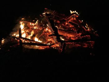 Illuminated fireworks against sky at night