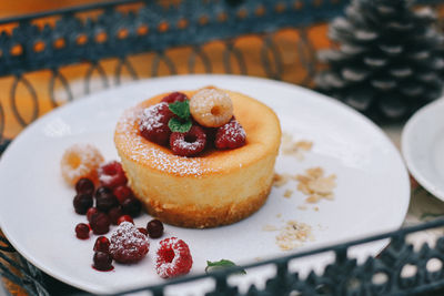 Close-up of dessert in plate
