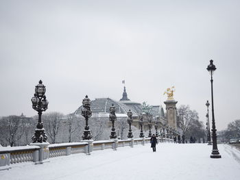 View of buildings in winter