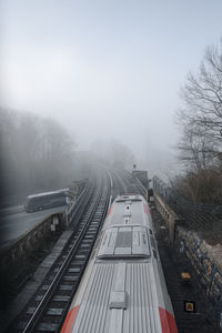 Railroad tracks against sky