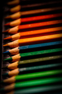 Full frame shot of multi colored pencils