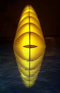 Close-up of illuminated lighting equipment