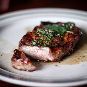 Close-up of meat in plate