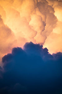 Low angle view of sky during sunset