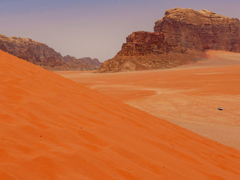 Scenic view of desert against sky
