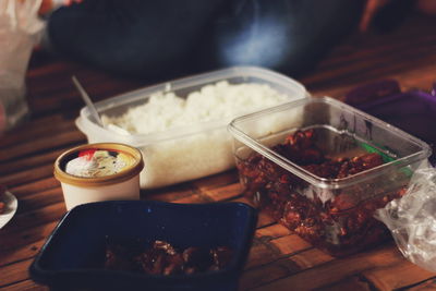 Close-up of food in restaurant