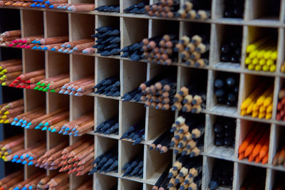 Full frame shot of multi colored candies in store