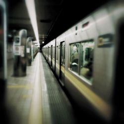 Railroad station platform