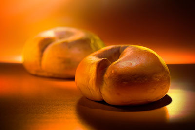 Close-up of orange fruit on table