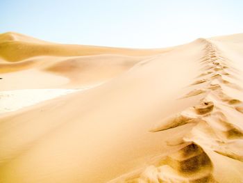 Sand dunes in a desert