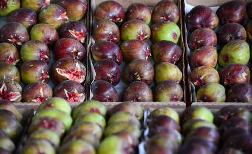 Full frame shot of figs for sale in market