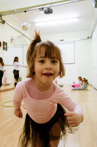 Little ballet dancer with a positive attitude