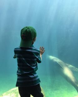 Close-up of woman in water