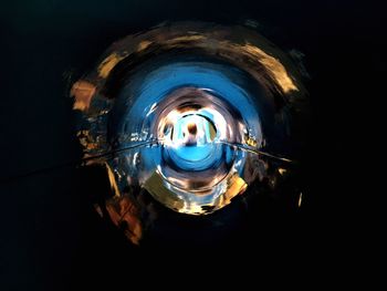 Illuminated tunnel in water