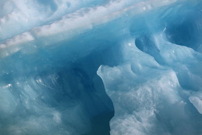 High angle view of frozen sea