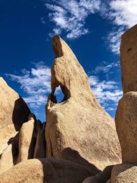 Rock formation in joshua tree national park in california
