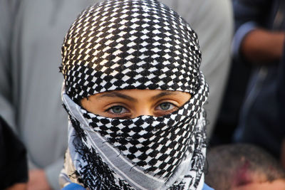 Close-up portrait of woman