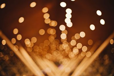 Defocused image of illuminated lights