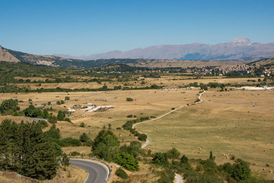 Aerial view of rural landscape