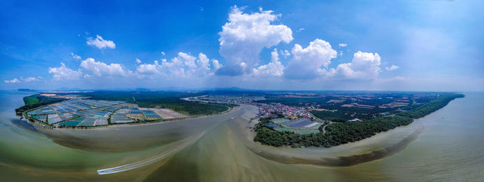 Panoramic view of sea against sky