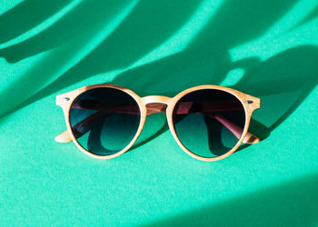 High angle view of sunglasses on table