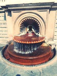 Close-up of fountain in building