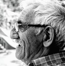 Close-up of man looking away