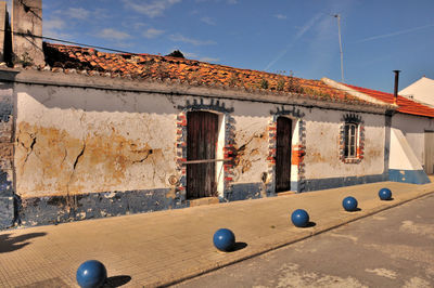 Exterior of old building against sky
