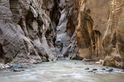 Rock formations in cave