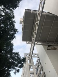 Low angle view of modern buildings against sky