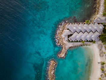 High angle view of swimming pool