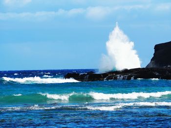 Panoramic view of sea against sky