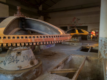 Interior of old abandoned building