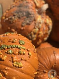 Close-up of pumpkin on table