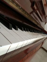 Close-up of piano