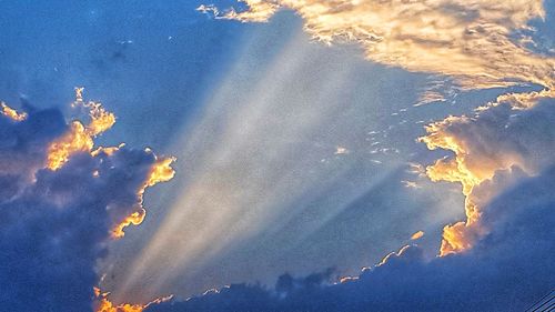 Low angle view of sky during sunset