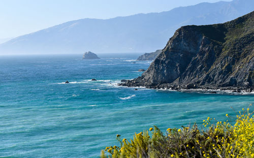 Beautiful big sur ocean coastline in california