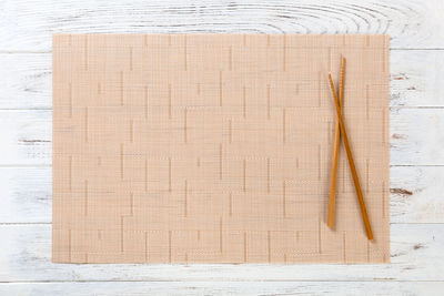 High angle view of pencil on table