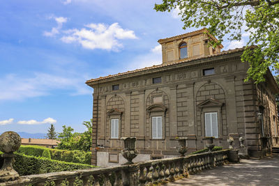 Low angle view of historical building against sky