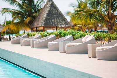 View of swimming pool at resort