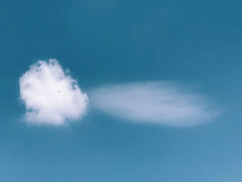 Low angle view of clouds in blue sky
