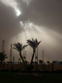 Clouds in sky at sunset