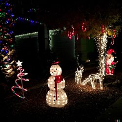 Close-up of illuminated christmas lights