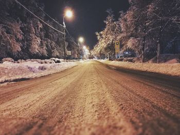 View of railroad tracks during winter