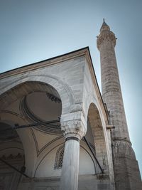 Low angle view of historical building against clear sky