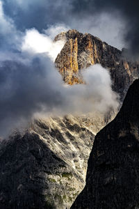 Scenic view of mountain range against sky