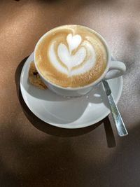 Coffee cup on table