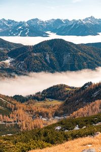 High angle view of mountains