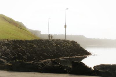 Rocks in sea