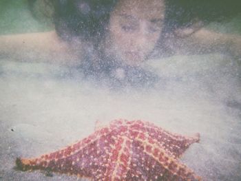 Close-up of woman in bikini